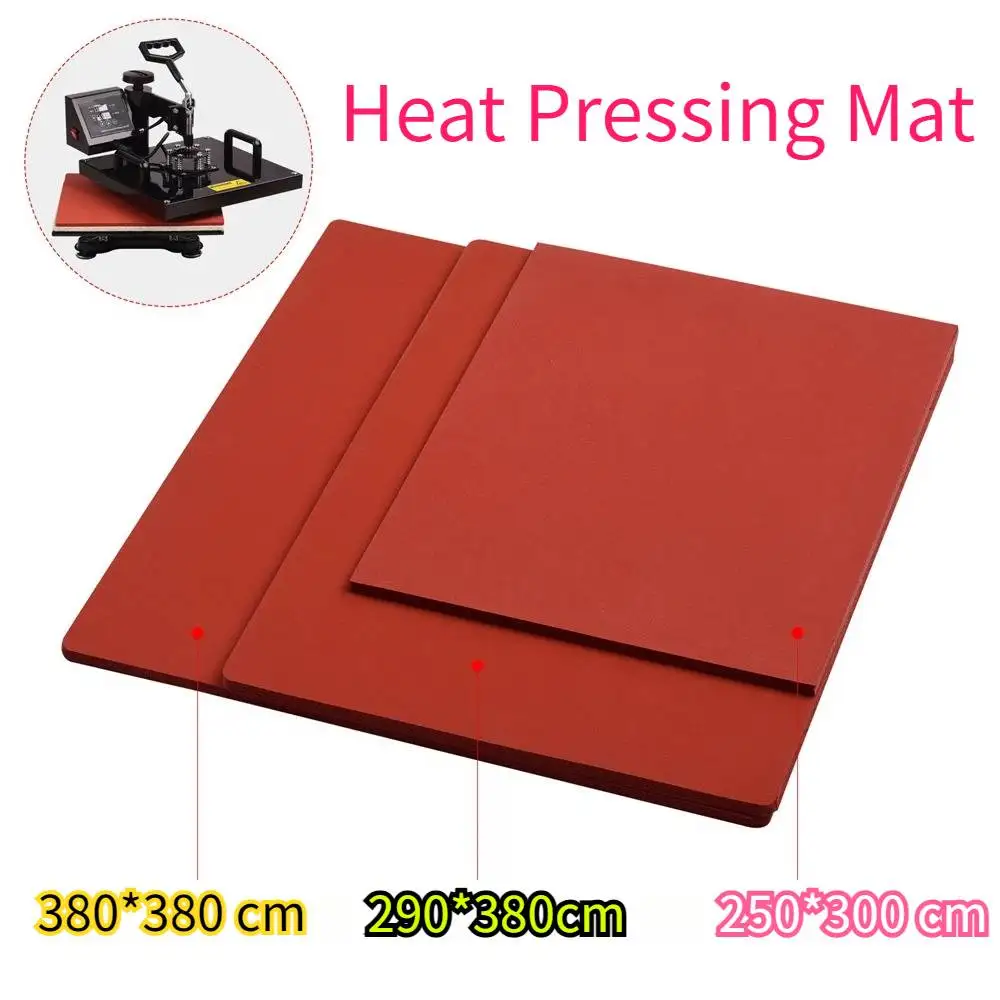 

Heat Pressing Mat DTF Heat Transfer Silicone Rubber Pad Foam High Temperature Resistant Plate Kit For DTG Hot Press Machine Tool