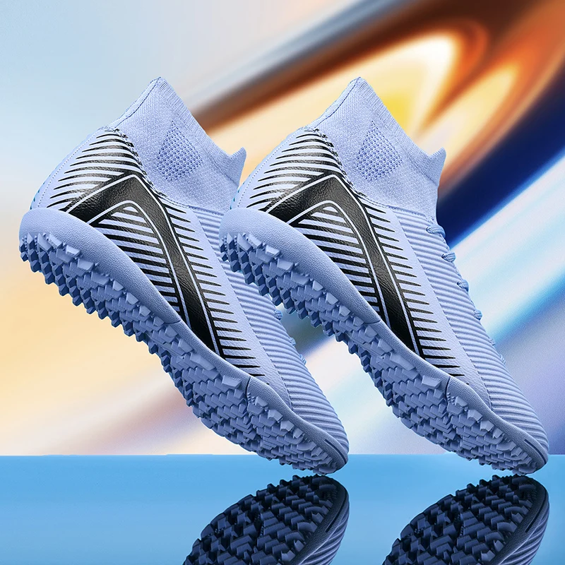 Basic casual soccer cleats ultralight absorption lining cushioned footbed stable FG turf studs unisex adult grass match footwear