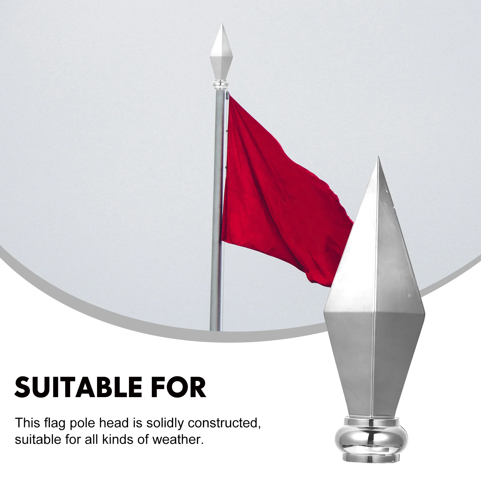 

Aluminum Alloy Flag Topper Durable Flagpole Head Replacement Stable and Eyecatching for Parade Poles Flag Topper