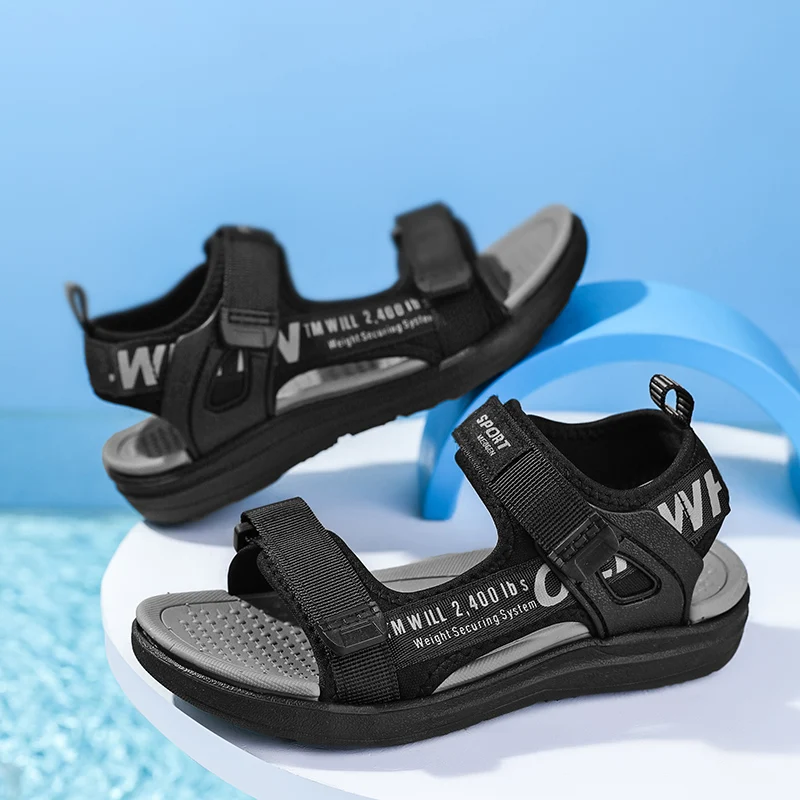 Children Outdoor Sandals Kids Boys Sports Running Beach Shoes Summer For Girls Breathable Lightweight Indoor Hook&Loop