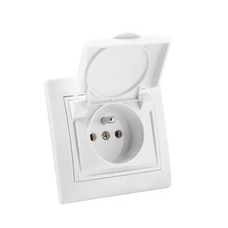 Prise murale électrique européenne, 250V, 10A/16A, 1 gang, style français, étanche