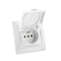 European Electrical 250V 10A/16A 1 Gang Socket French Style Waterproof Wall Socket