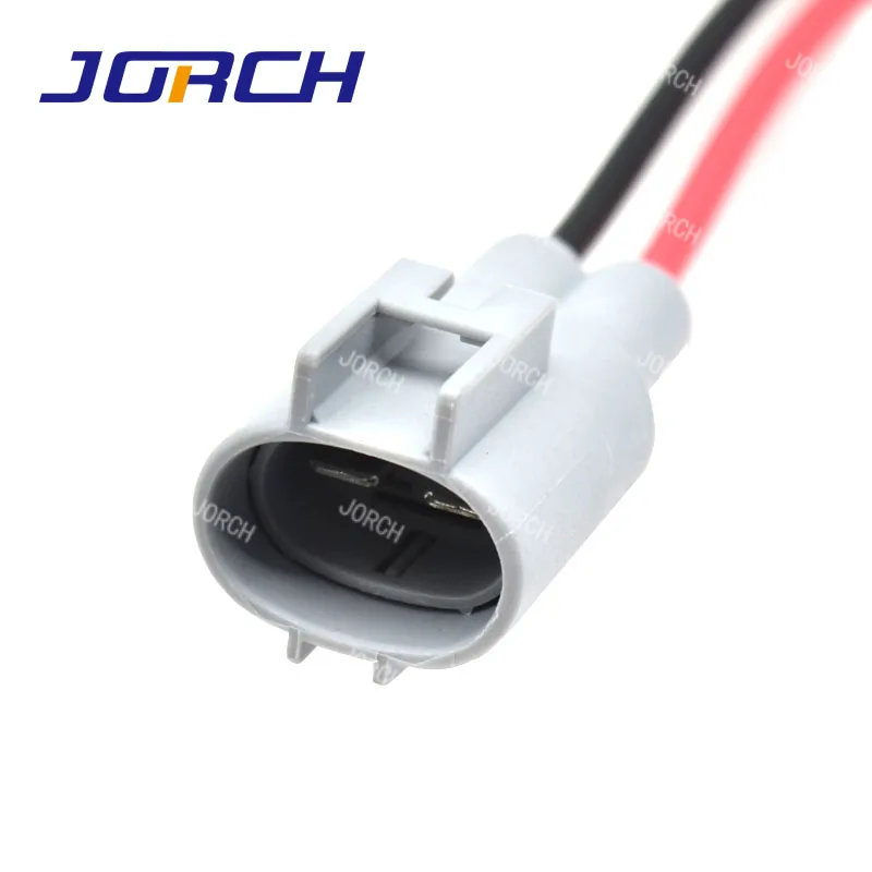 2 Pin Auto Waterproof Electronic Fan Connector Brake Booster Pump Components Plug for Toyota Ford Focus Mazda with 14AWG Wires