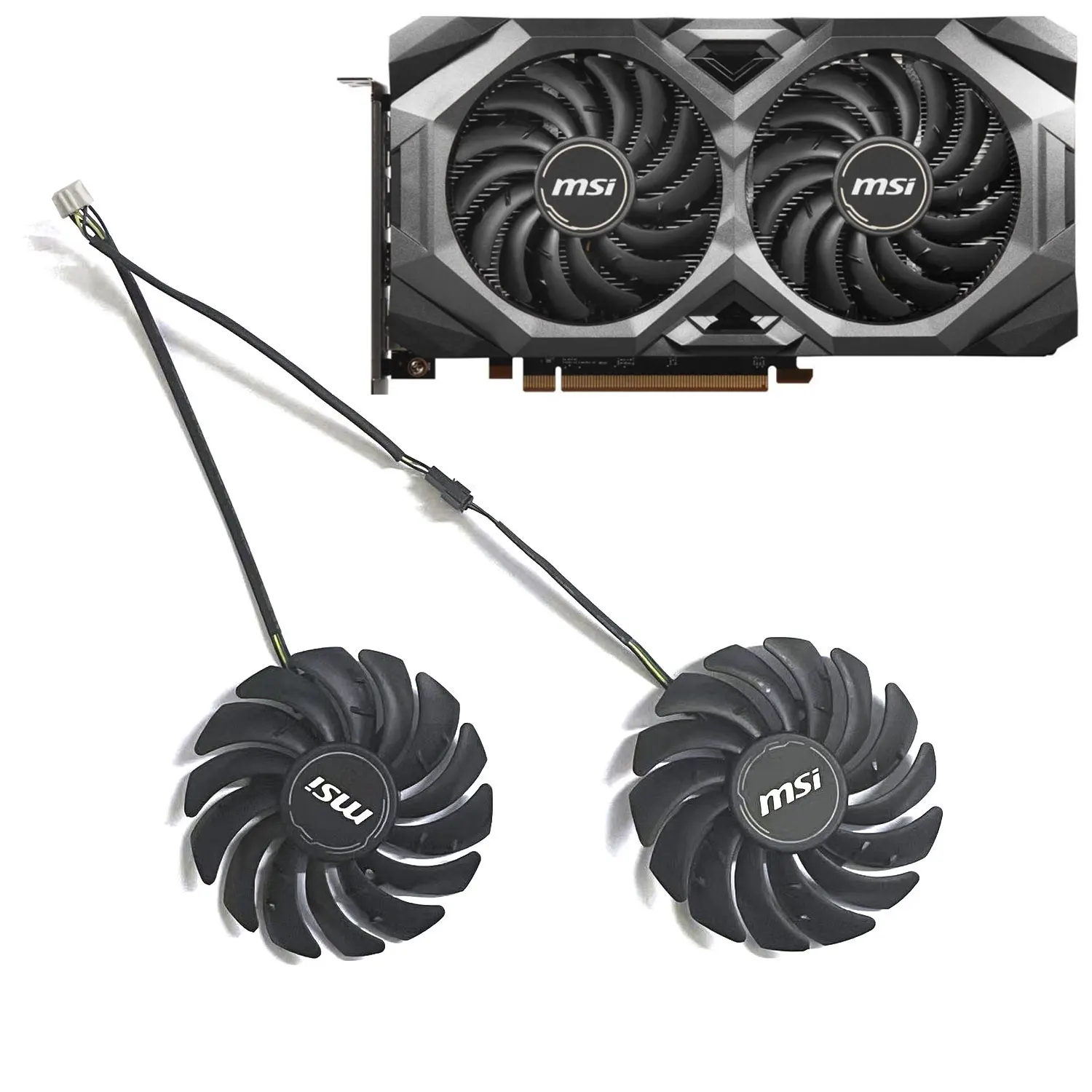 Nowy wentylator RX 5700XT GPU PLD09210S12HH 4PIN 87MM do MSI RX 5600 XT MECH, RX 5700 5700 XT MECH Wentylator chłodzący kartę graficzną