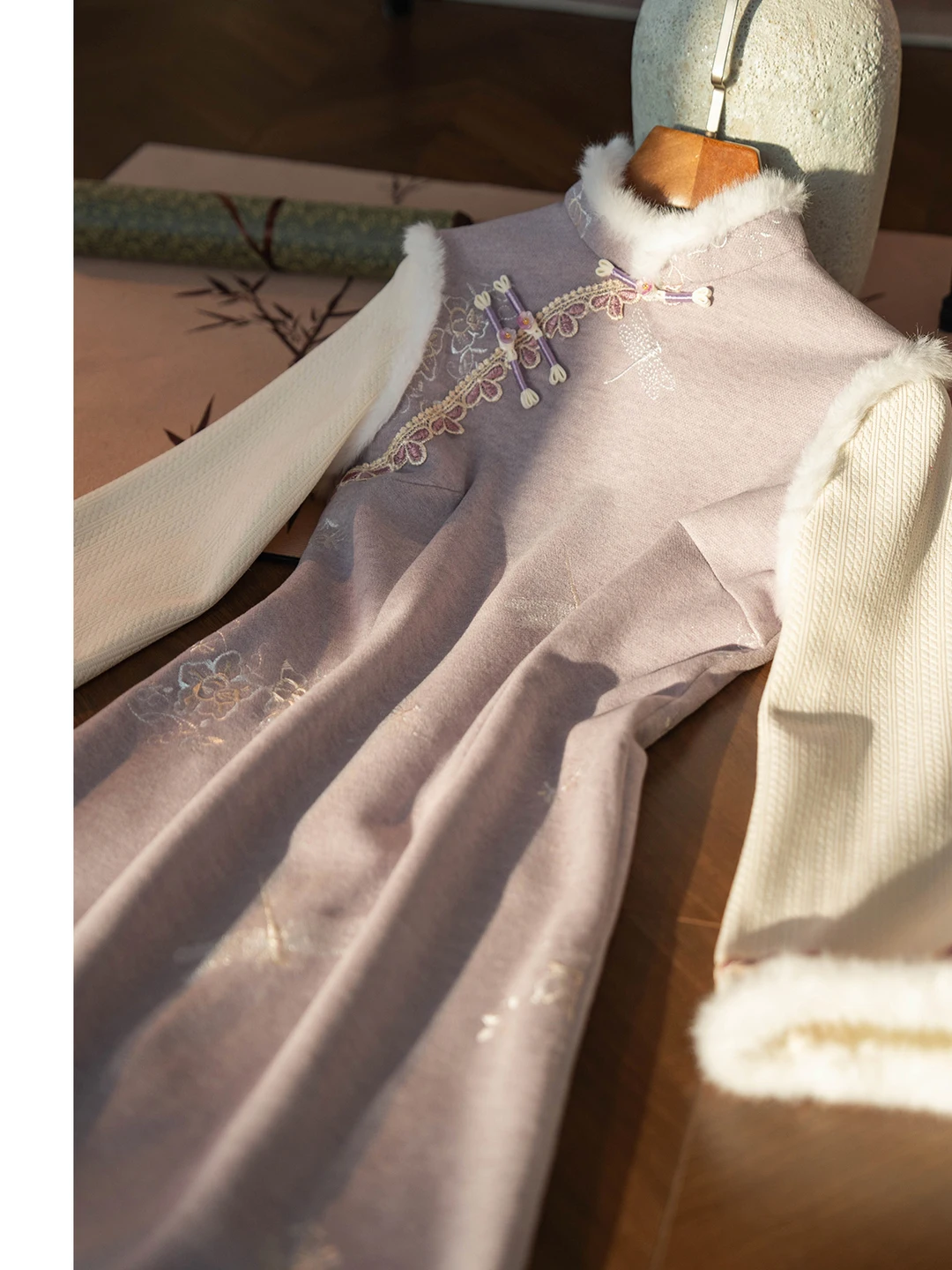 young-sle-thiened-fce-foderato-migliorato-vestibilita-slim-da-donna-abbigliamento-quotidiano-di-fascia-alta-stagione-invernale-lungo-sve-midi-dr