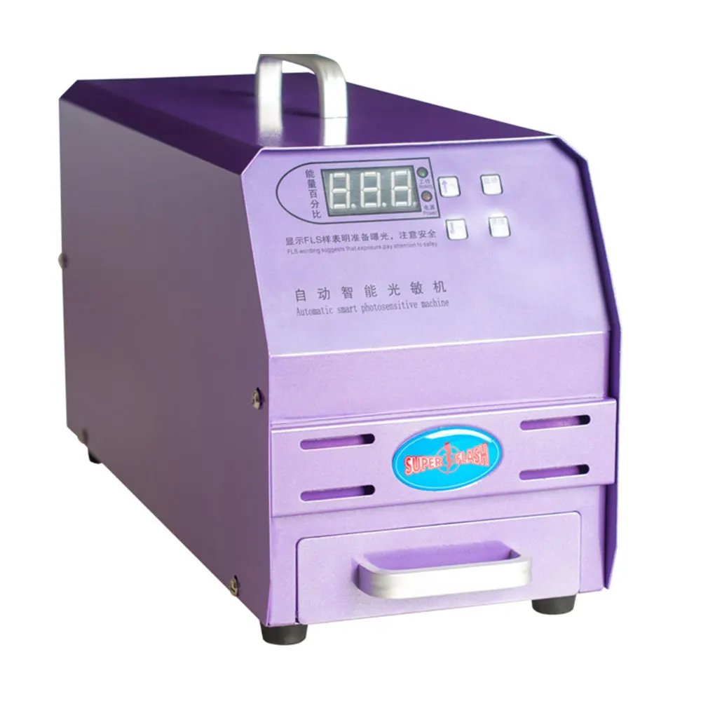 Auto Exposure Lamps Digital Display Photosensitive Flash Stamp Machine Stamping Making with 3 exposure lamps