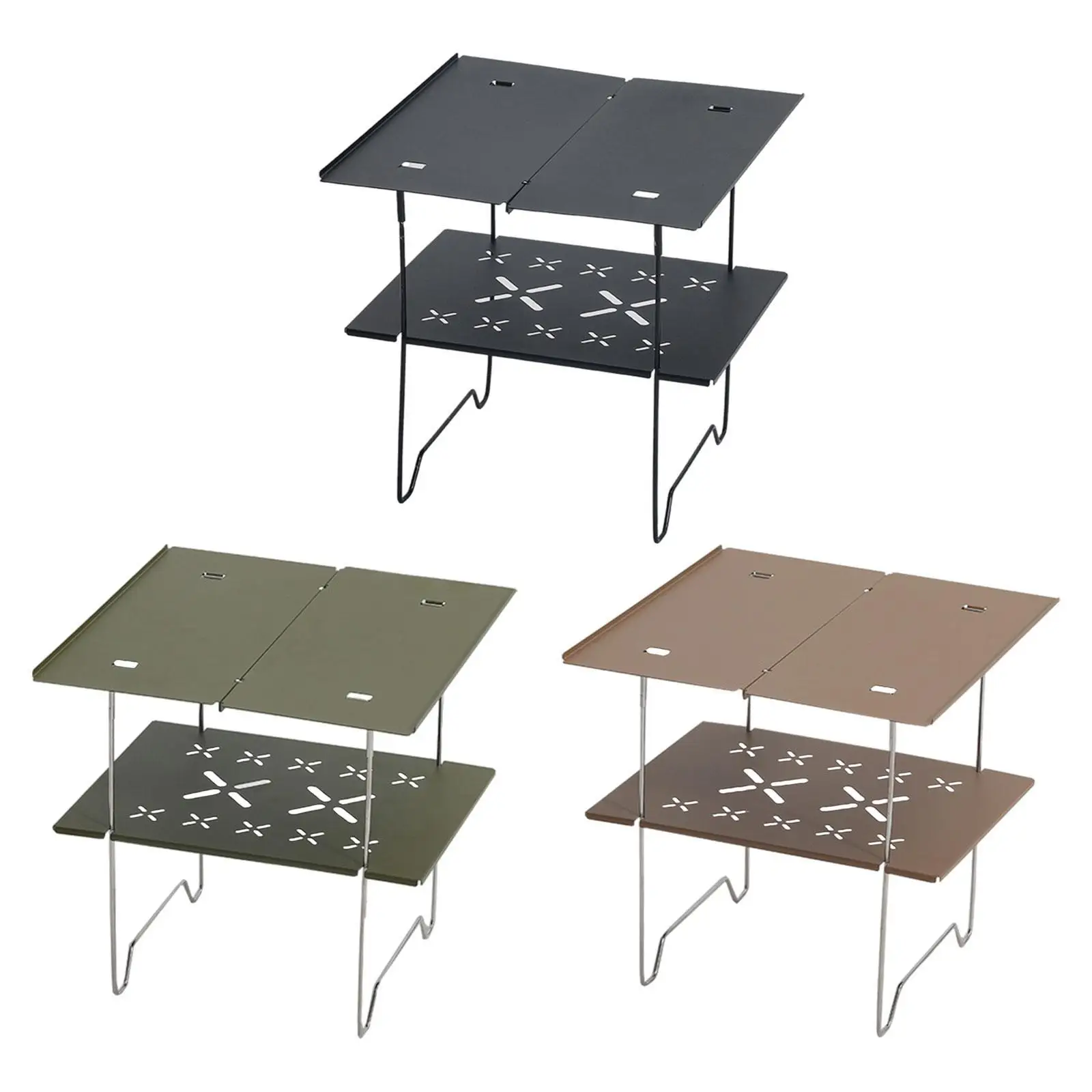 Camping Table Folding Table 2 Tier Compact Ultralight Desk Camping Furniture