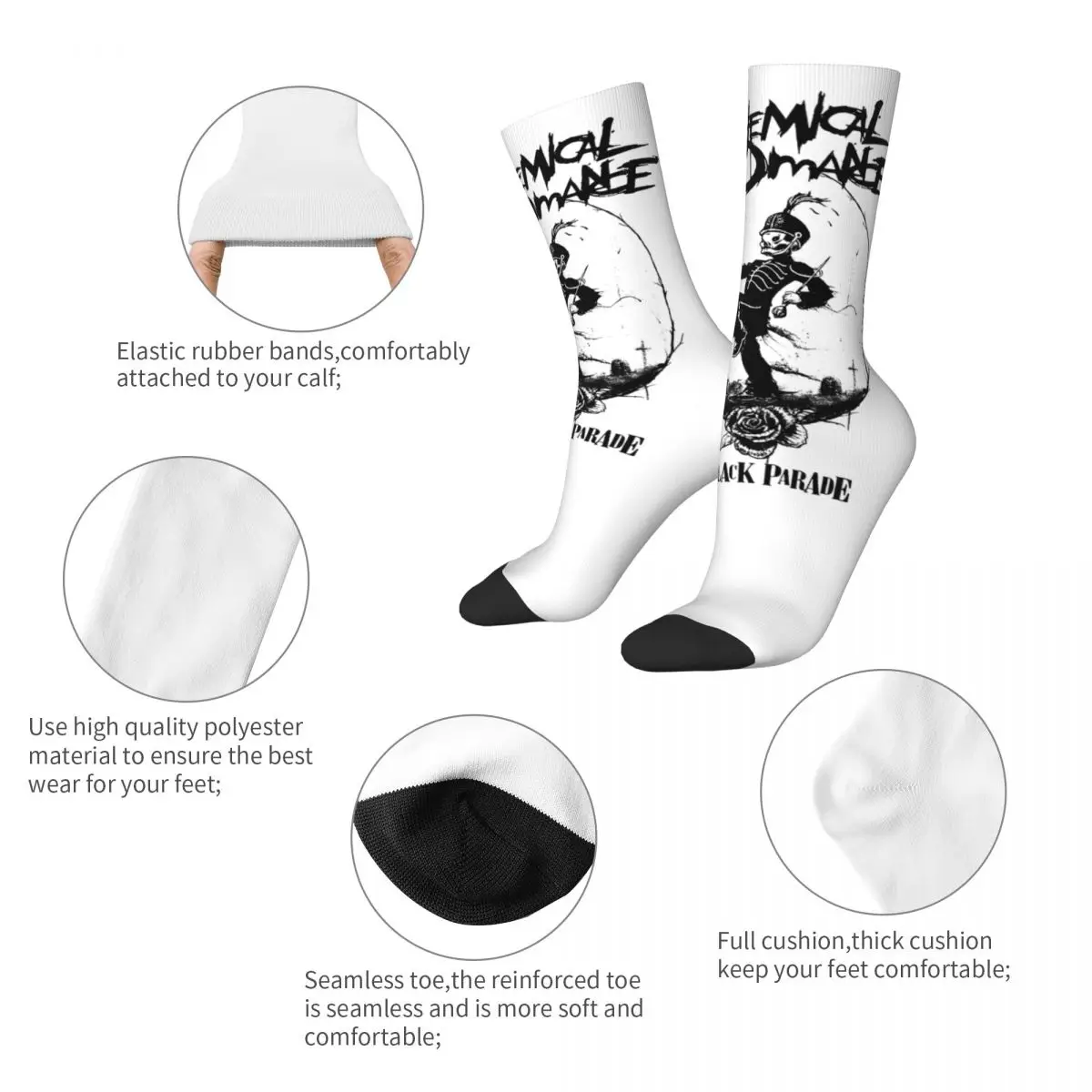 Happy Funny Male Men Socks Crazy My Chemical Romance Sock Polyester Sport Women's Sock Spring Summer Autumn Winter