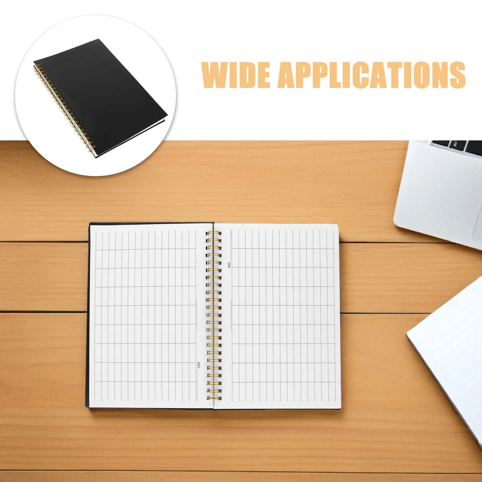 2pcs Horizontal Ruled Ledger Book Sturdy Twin-Wire Binding Budget Notebook Planner For Small Business Home Expense Tracking