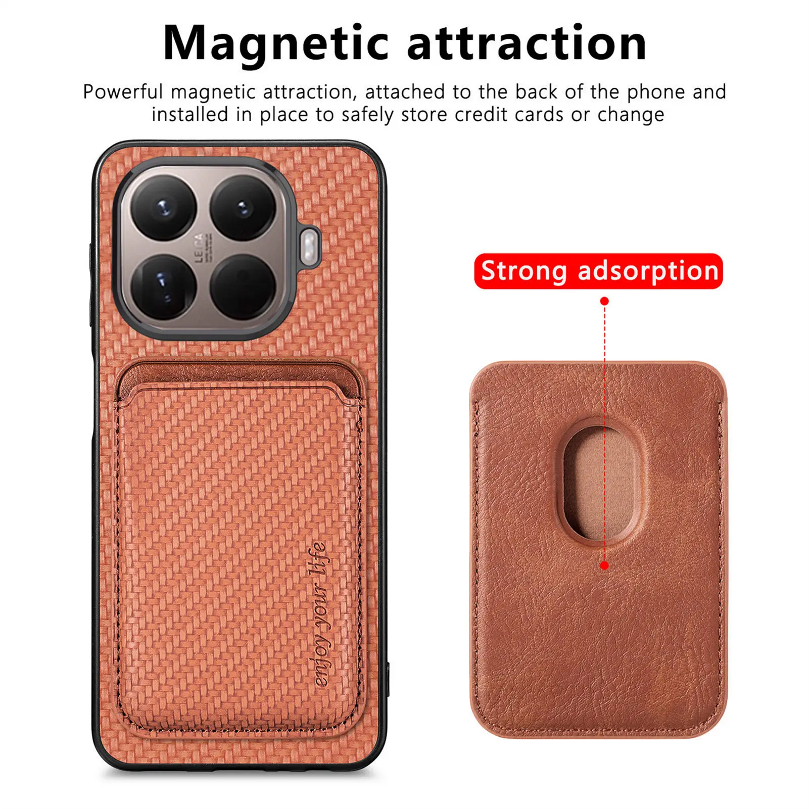 Magnetische 2-in-1 Abnehmbare Kohlefaser-Leder RFID-Geldbörse Kartenhalter Handyhülle für Xiaomi 17T Pro 15T Pro Mi 15T 17T Cover