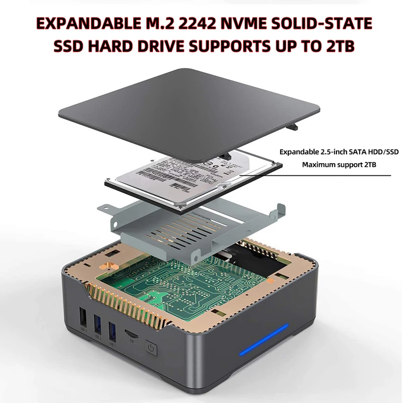 Window11 Mini PC 8/16GB Computer 128G/256G/512G/1TB SSD Large Storage Space Intel Gemini Refresh Lake N5105 High Perfo