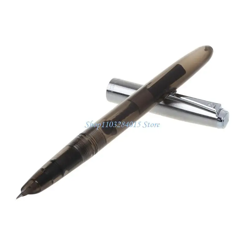 

R6FF Vintage Stainless Steel Cap Fountain Pen 0.38mm Nib Business Office Gift