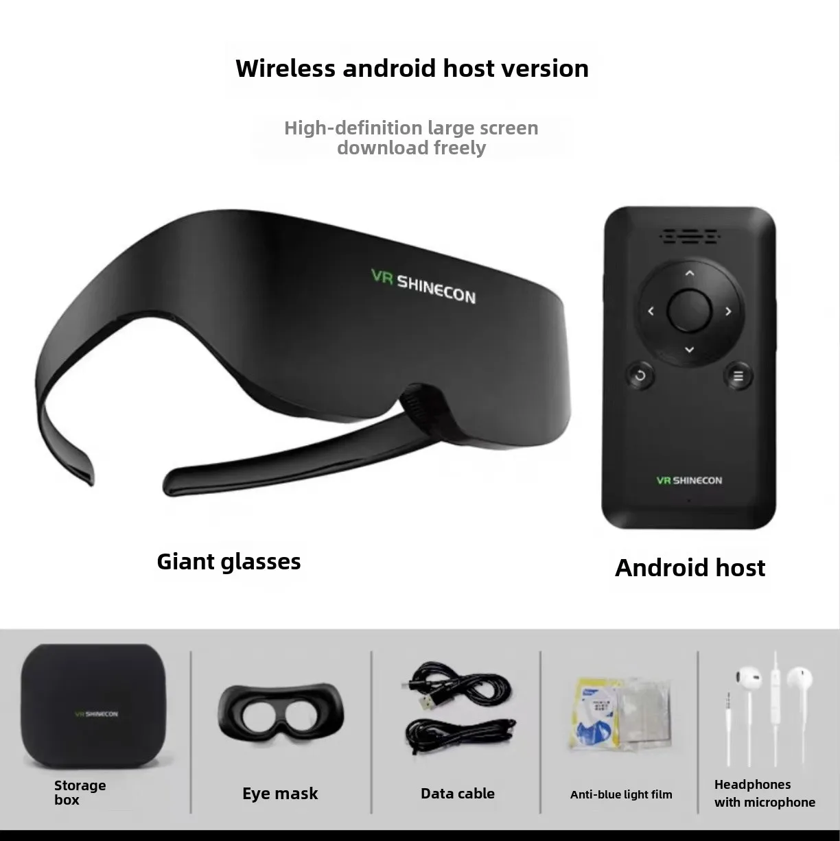 

VR head set HD Movie Mobile Smart Screen Android WIFI 3D visor 4K VR Glasses Portable Adult Smart AR Glasses AIO8 FANTASY PRO