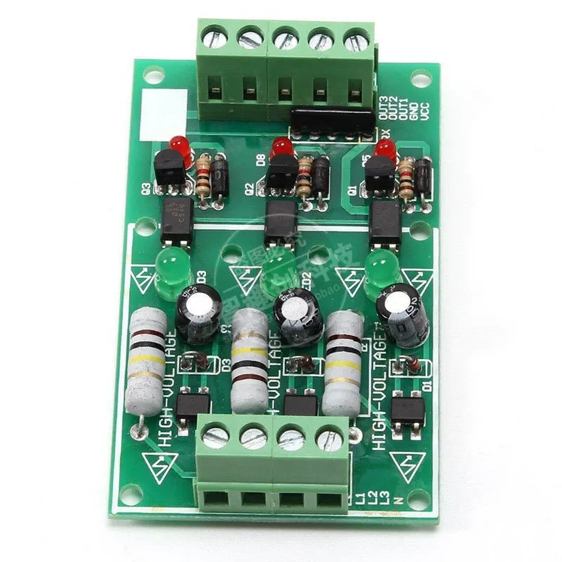 1 circuit/3/8 circuit 220V AC optocoupler module 220V optocoupler isolation detection 220V voltage can be connected to PLC