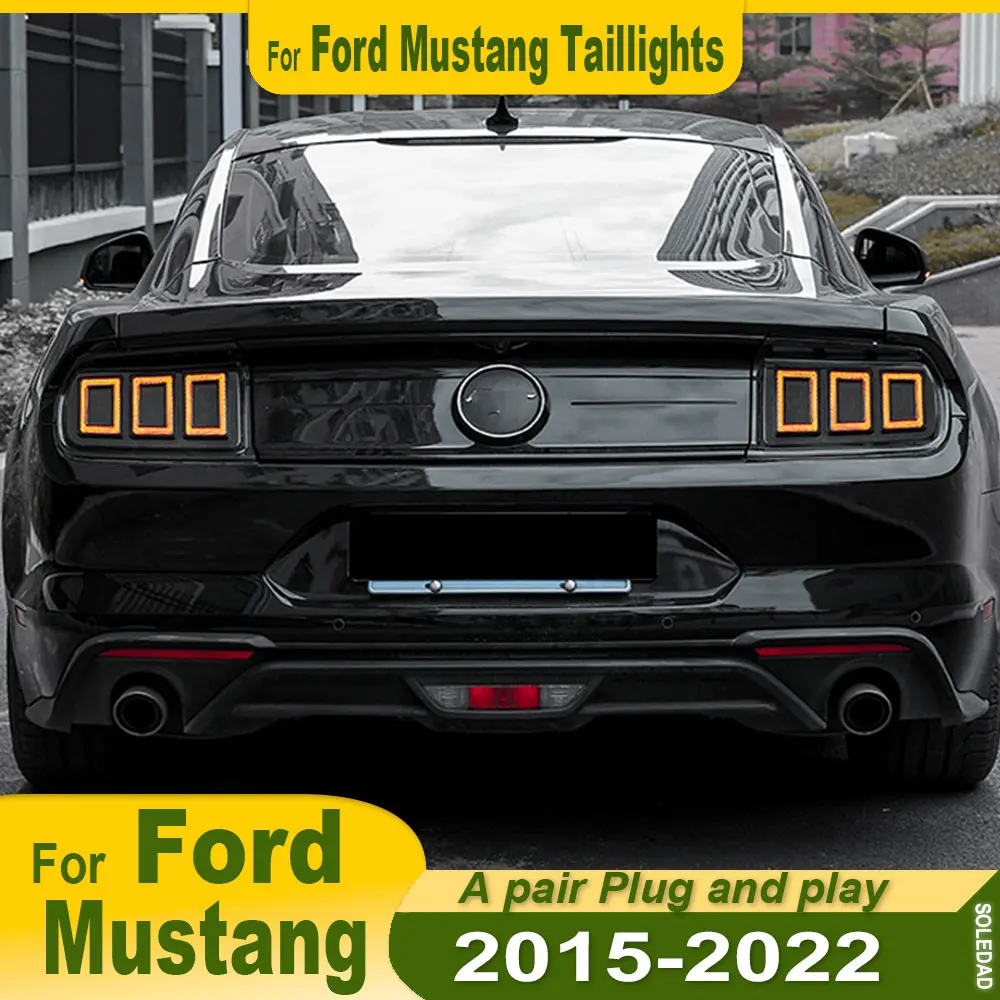 

Car taillight For Ford Mustang 2015 2016 2017 2018 2019 2020 2021 2022 Taillight Assembly Modified Rear DRL Flowing Turn Signals