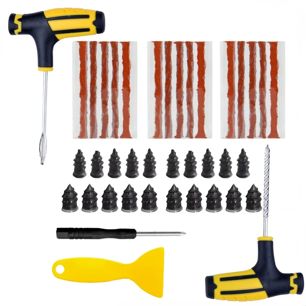 

Motorcycle Tire Repair Kit car Puncture Plug Tools Tyre Puncture Emergency for Tire Strips Stirring Glue Repair Tool Kit