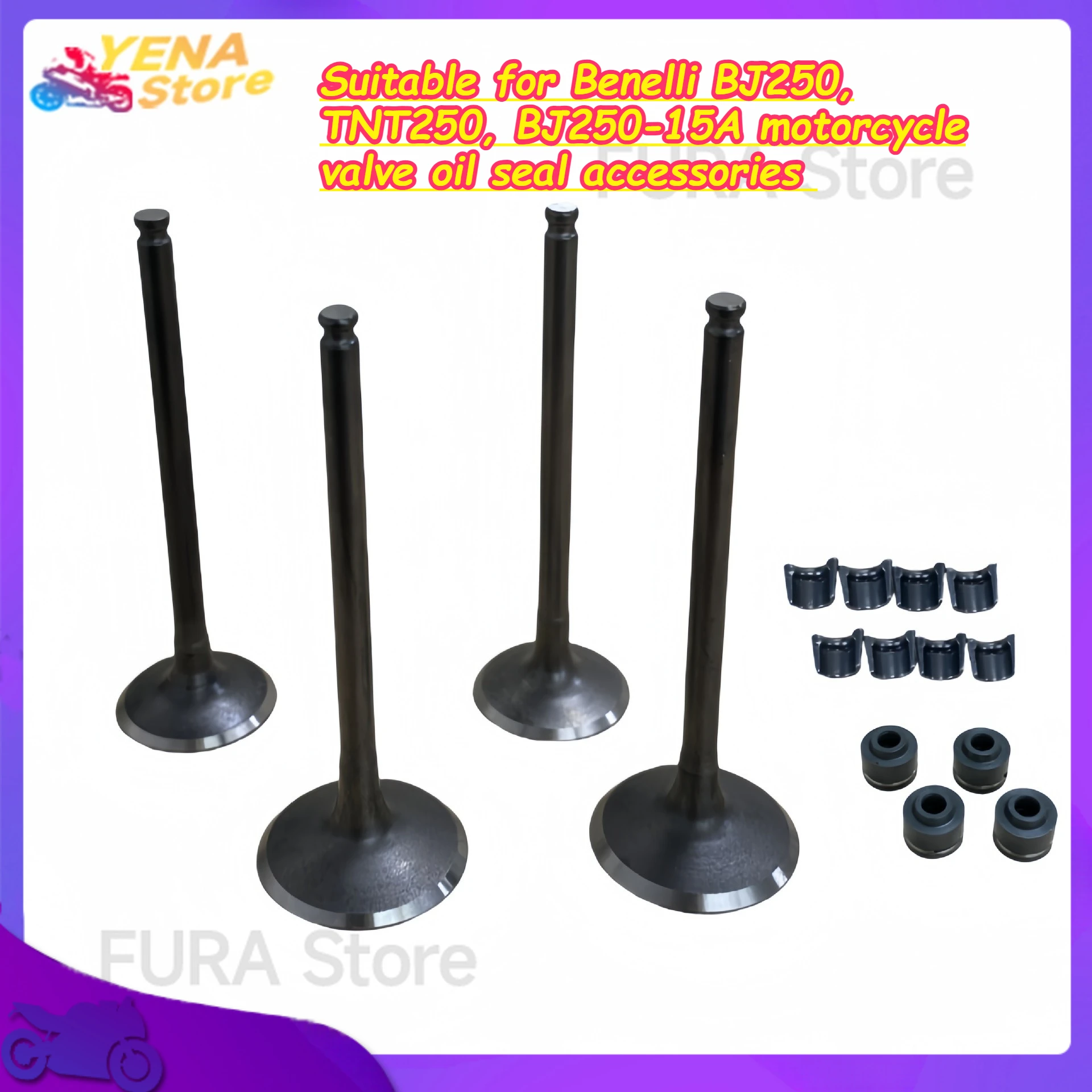 

Intake and exhaust valve - Suitable for Benelli BJ250, TNT250, BJ250-15A motorcycle valve oil seal accessories