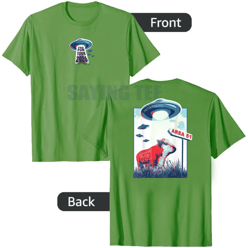 Pro Fun 2026 Tour T-Shirt Y2k UFO Alien Grafik Streetwear Kleidung Humor Lustige Kurzarm-Blusen Neuartige T-Shirts Personalisiertes Oberteil – Detail 3