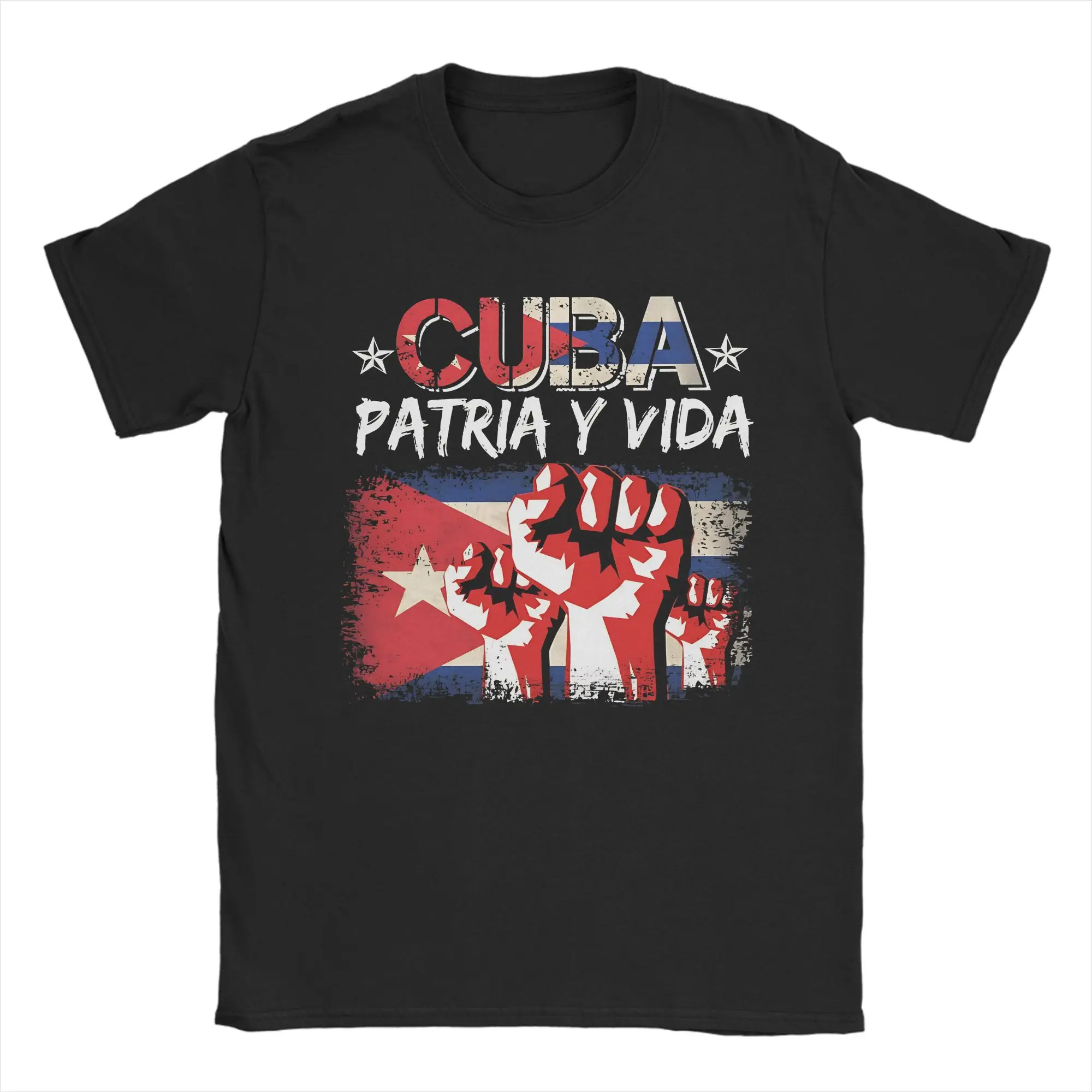 Camiseta para hombre y mujer Cuba, Patria y Vida, camiseta de algodón con estampado gráfico, ropa