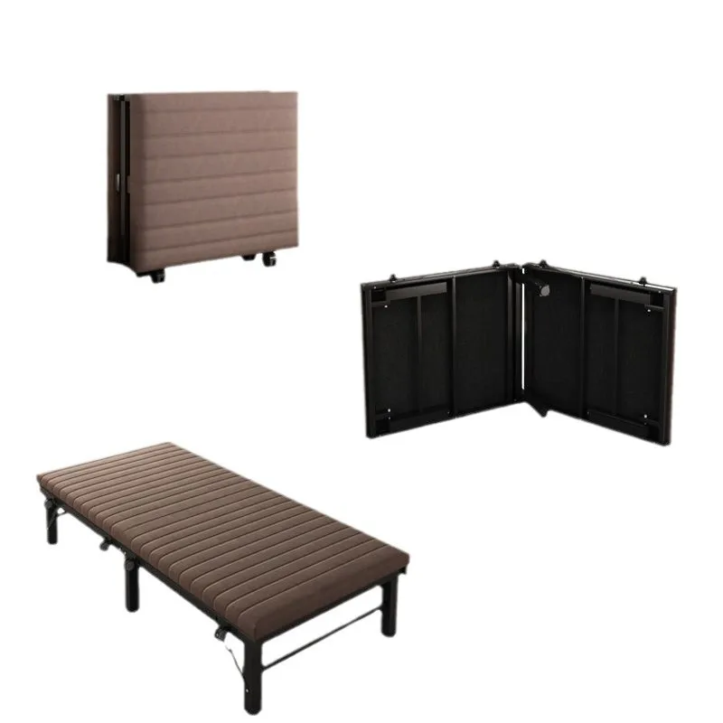 

Lunch break folding bed, adult household reinforced single bed