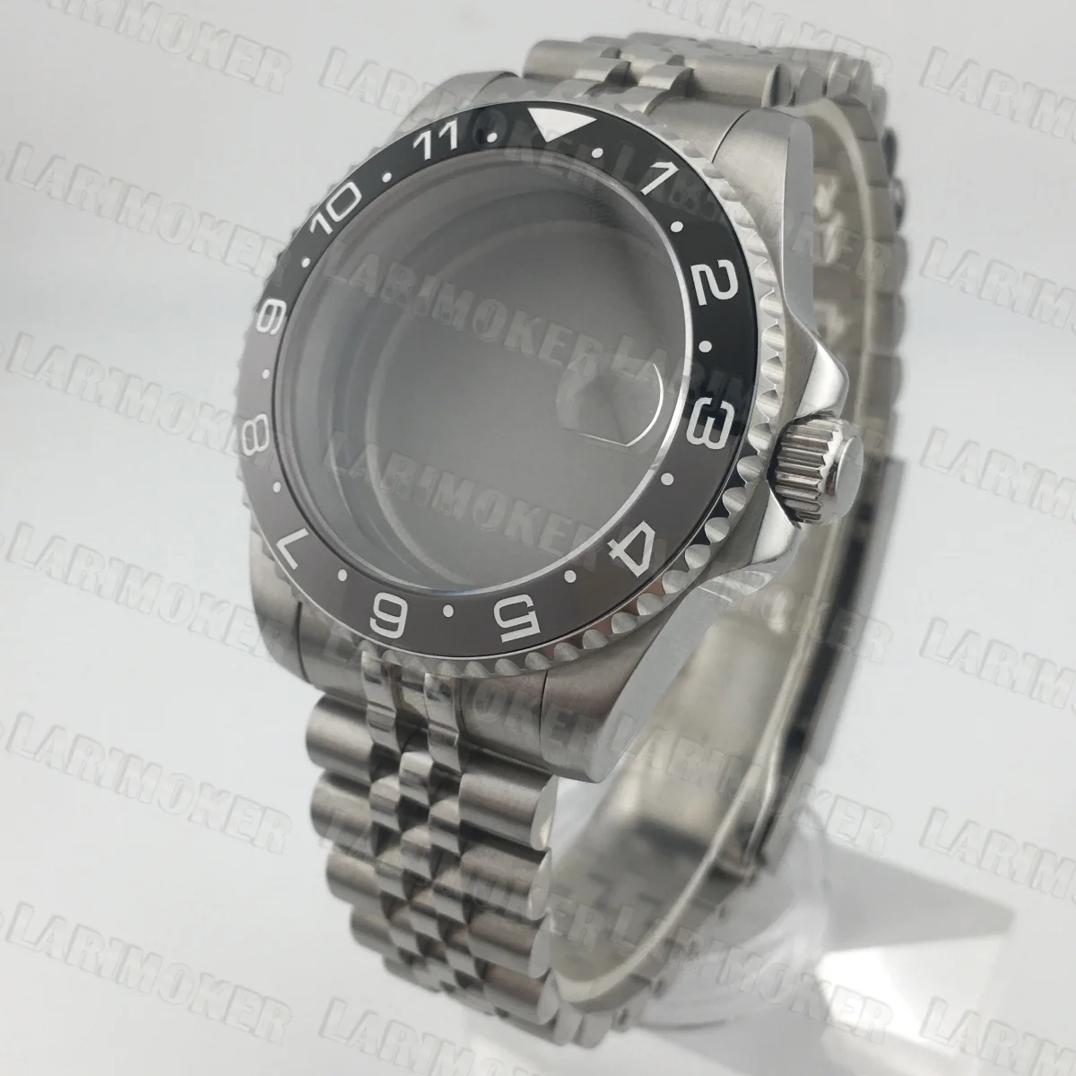 40mm NH35 케이스 사파이어 글라스 방수 NH34 NH35 NH36 ETA2824 무브먼트 28.5mm 다이얼 GMT 요트 케이스 스테인레스 스틸 스트랩