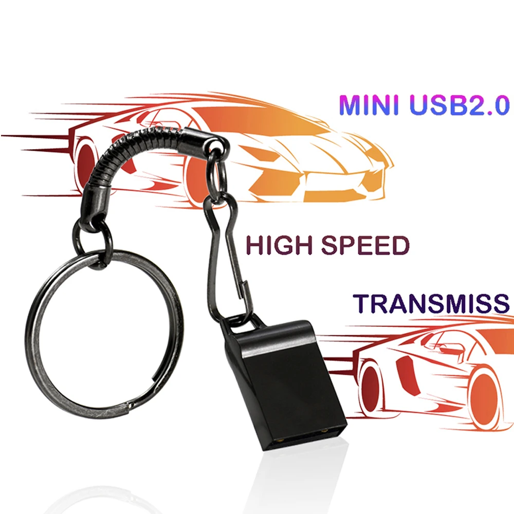 Mini unidade flash usb pen drive usb 2.0 pendrive 128gb 64gb 32gb 16g 8g flash memória vara chaveiro 4gb u disco presentes criativos