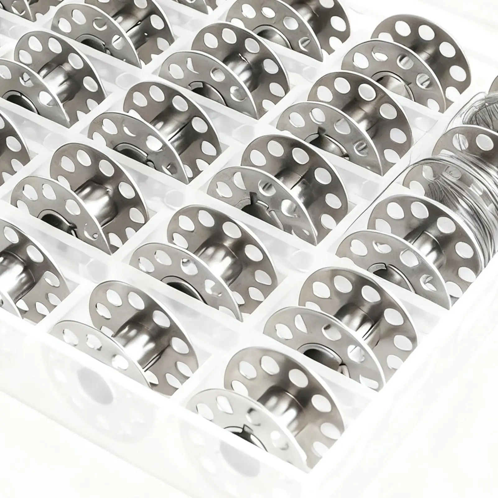 

Thread Bobbin 25 Pieces Universal Stainless Steel Home Supplies Embroidery Thread Bobbins For Crocheting Class Quilting Quilter