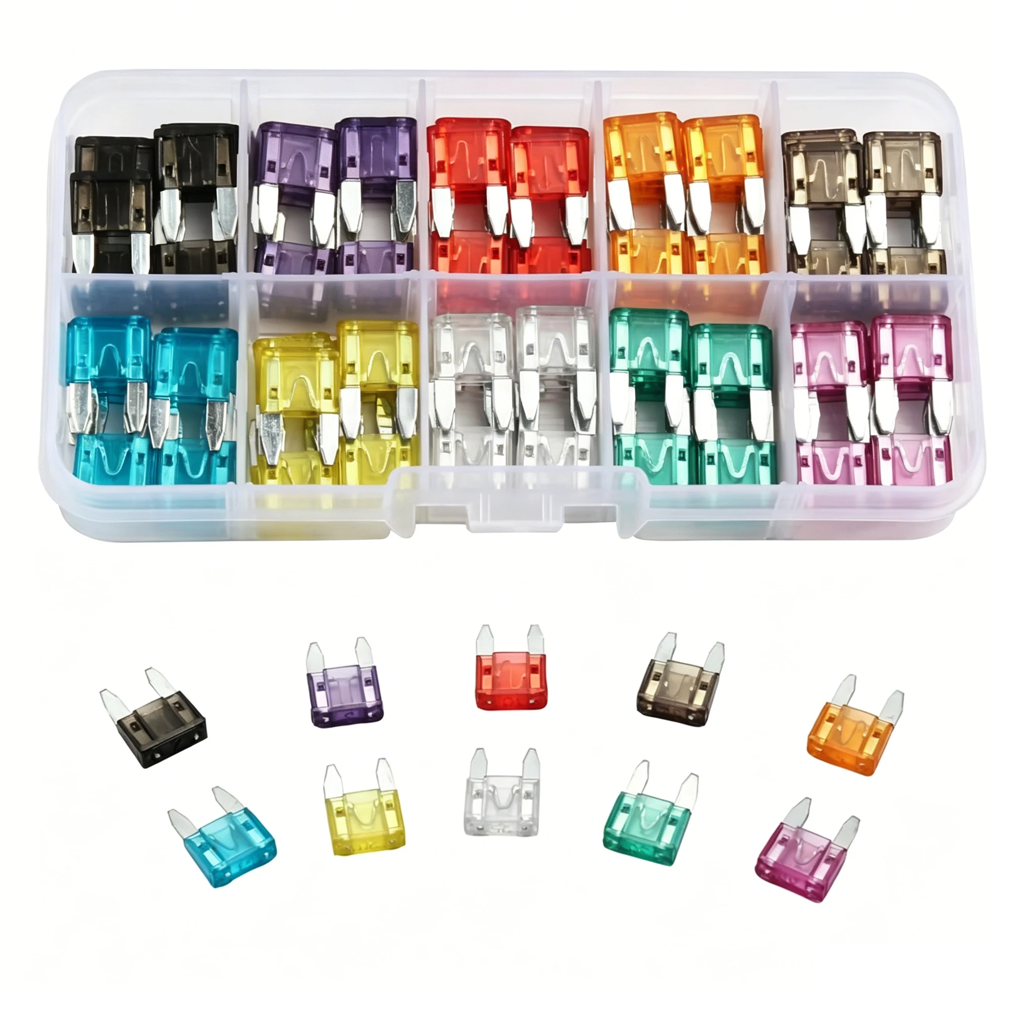 120PCS Fuse Car Kit Assorted Auto Car Truck Standard Blade Fuse Assortment 2A 3A 5A 7.5 A 10A 15A 20A 25A 30A 35AAutomotive Fuse