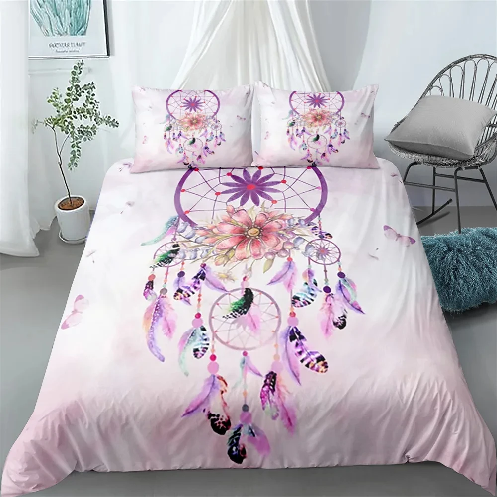 Dreamcatcher Ethnic Bedding Set Single Twin Double Queen King Cal King Size Bedding Bag Set with Pillowcase No Sheet for Adults