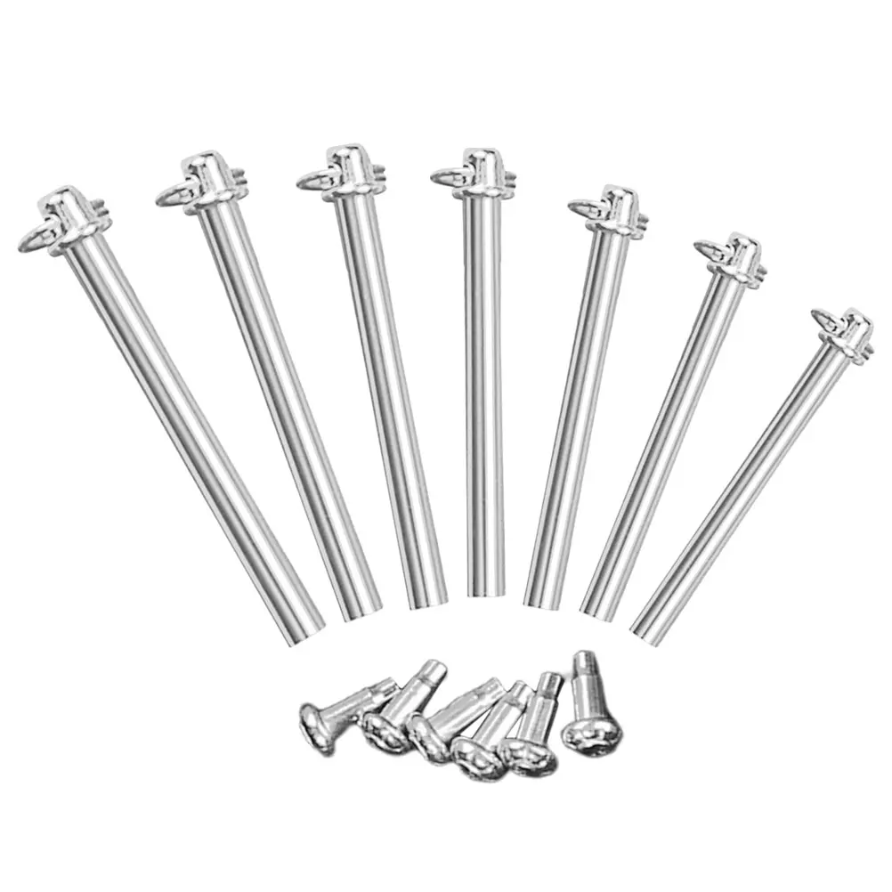 

7Sets Hand Fan Silver Repair Kits Rivet Nuts Fastener Round Shape Diy Enthusiasts Maintenance Tool Leather Making Supplies