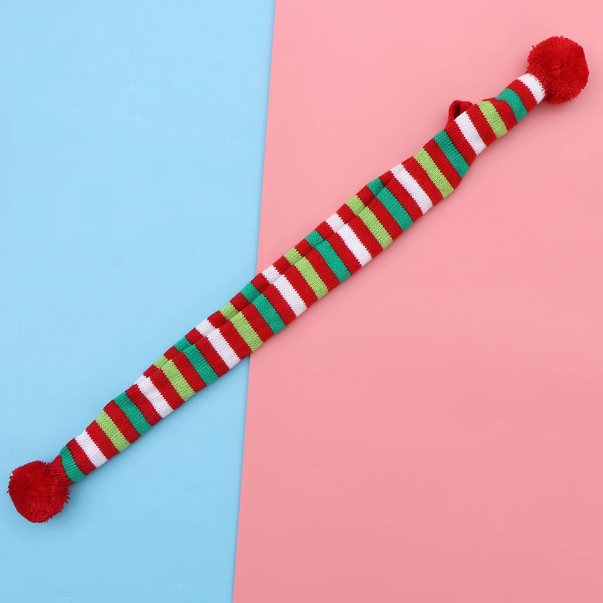 

Pet Christmas Scarf Stripe Pattern Puppy Cat Collar Xl Size Christmas Photo Party Scarf for Dogs Attractive Holiday Wear