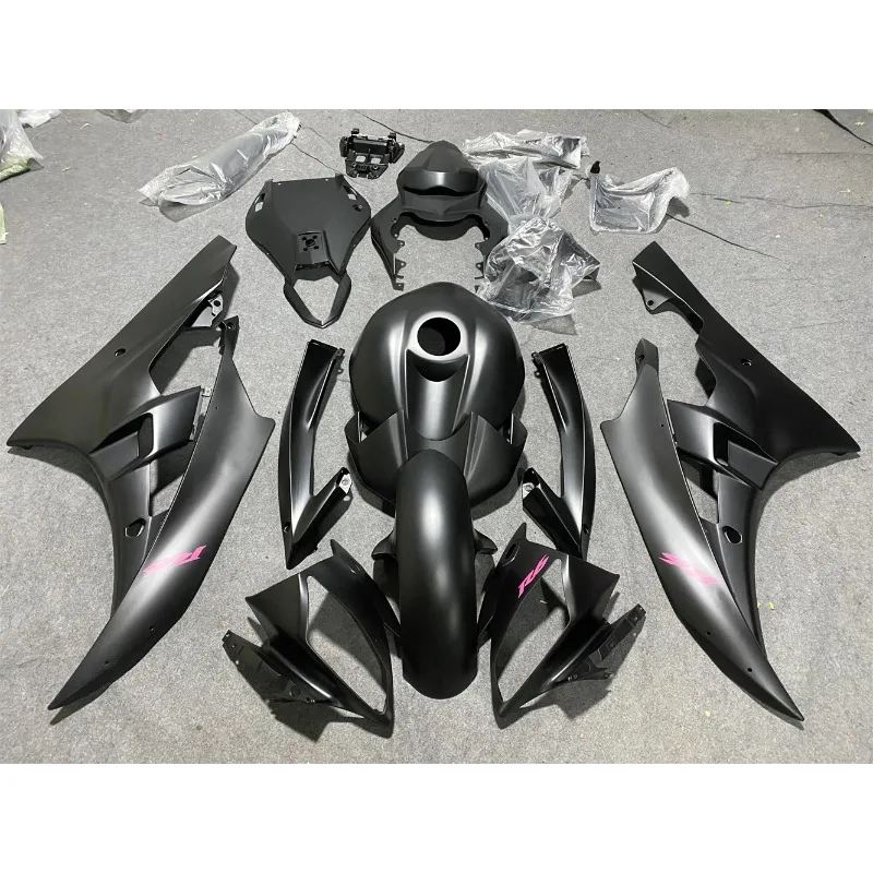 

4 подарка, новый комплект обтекателей из АБС-пластика, подходит для YAMAHA YZF-R6 R6 06 07 2006 2007, комплект кузова, матовый черный, включает в себя крышку топливного бака