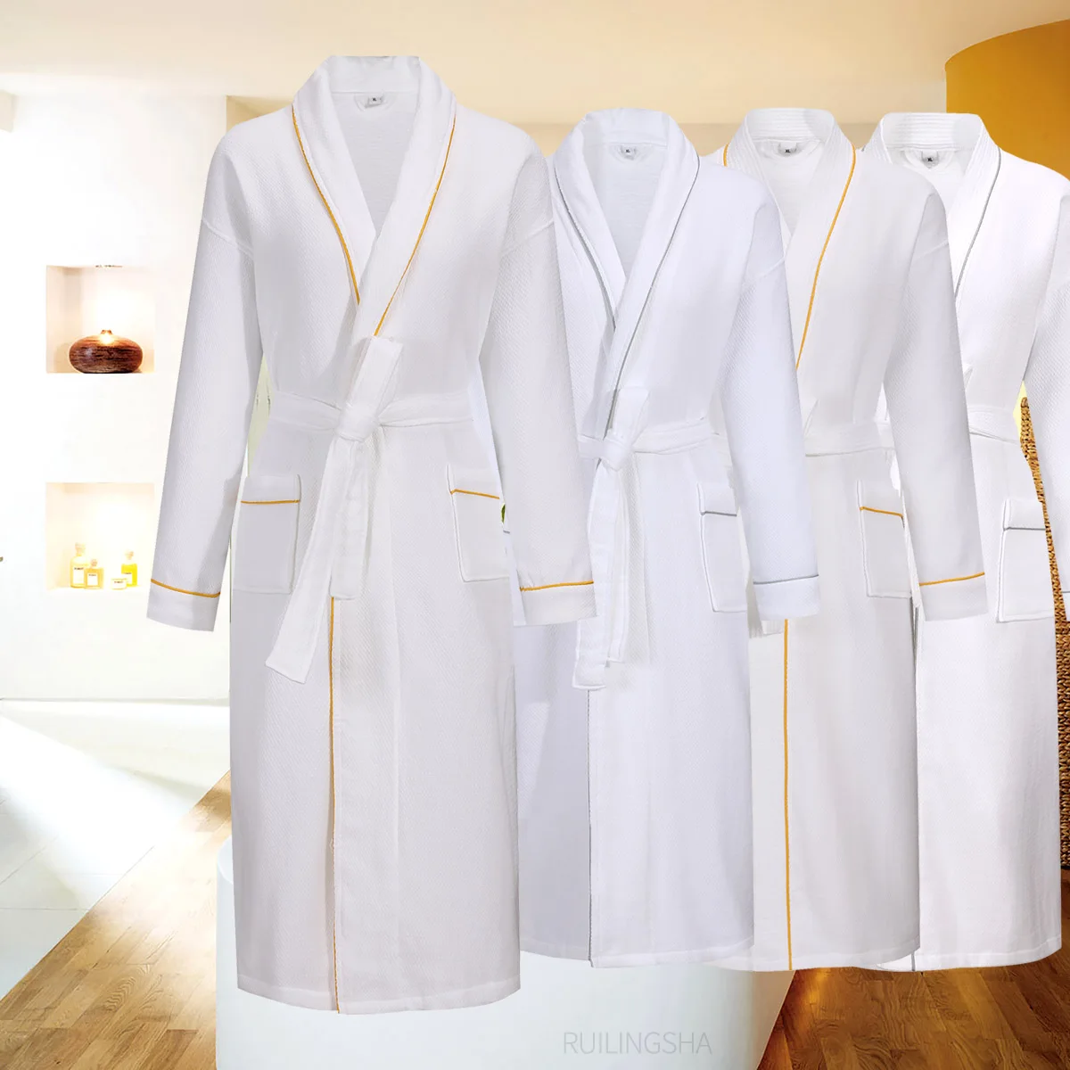 100% Cotton Terry Bath Robe Plus Size Women Sexy Night Dress Kimono Bathrobe Men Water Absorption Sleepwear Bride Dressing Gown