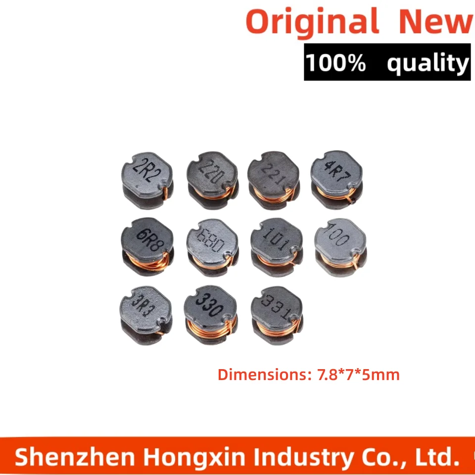10-50 pieces Surface mounted power winding inductor CD75 2.2/3.3/4.7/6.8/10/15/22/33/47/68/100UH