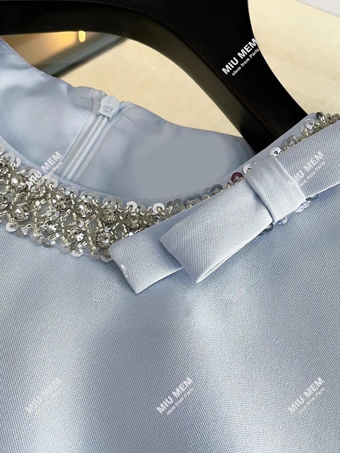 Ele Sommer Damen Dr Gentle Breeze Knot Pailletten Svel Hohe Taille A-Linie Rock Polyesterfaser Alltagskleidung