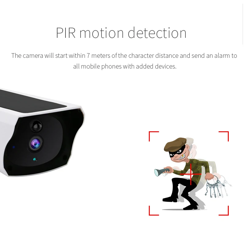 Gadinan-cámara de seguridad impermeable para exteriores, Panel Solar inalámbrico con WIFI, cámara de vigilancia con batería, Audio bidireccional, IP