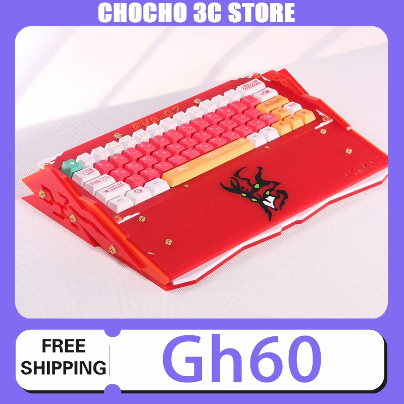 

Gh60 Mechanical Keyboard Kit/Shell Wired Acrylic Rgb Customization Hot Swap Mech Style Keyboard For Pc Gamer Accessories Gifts