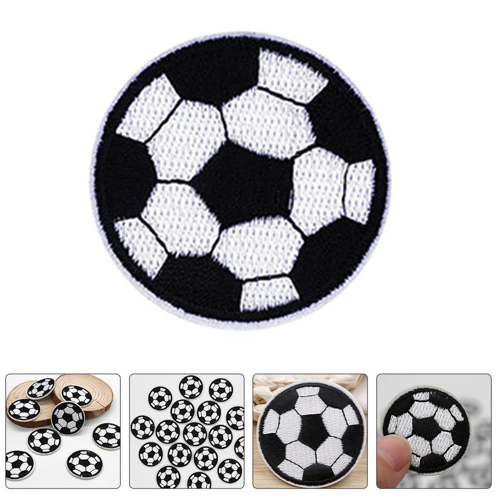 

10 Pcs Patch Sports Ball Logo Embroidery Football Patches Clothes Supplies Applique Soccer DIY Kids