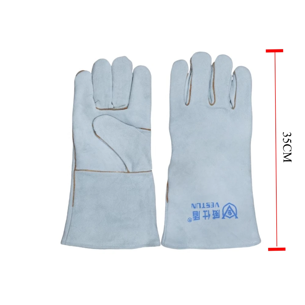 

Welding gloves gas shielded welding cowhide thickened double-layer wear-resistant anti-scalding high temperature work safety