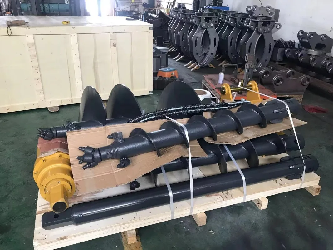 Hydraulic Earth Auger Drill Hydraulic Auger Driver Motor Power Head for 1-6 Tons Excavators Loader