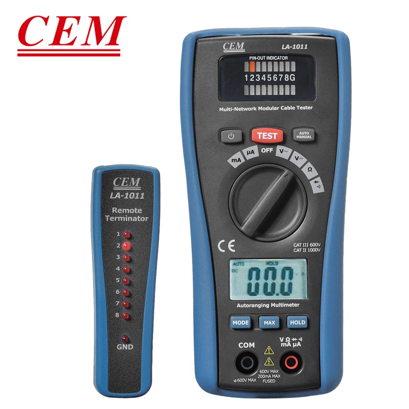 

CEM LA-1011 RJ45 RJ11 LAN Cable Tester and Multimeter Network Cable Finder Networking Tool Network Repair Analyzers