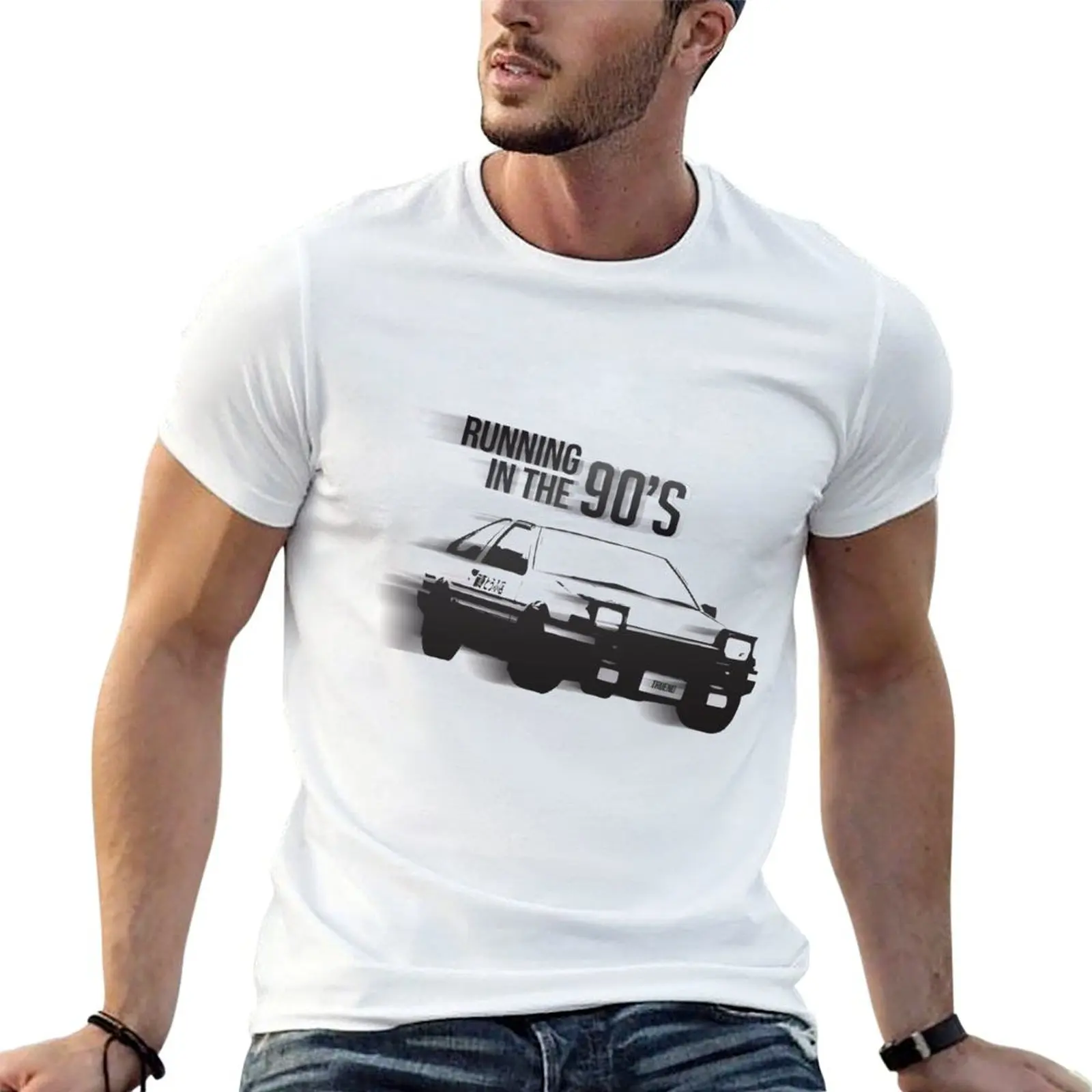 Initial D #1 - Running in the 90s CLEAR ver. T-shirt tees sublime mens white t shirts