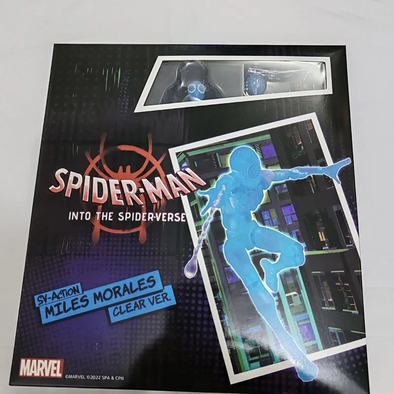 Marvel Invisible Spider-Man Miles Morales Actionfigur Transparente Version Anime Transparente Spiderman-Figur Bewegliche Modellfigur Spielzeug