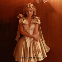 Customized Exquisite Sweetheart Mermaid Evening Dress Charming Short Prom Dress Spaghetti Strap Bow Party Gown вечернее платье