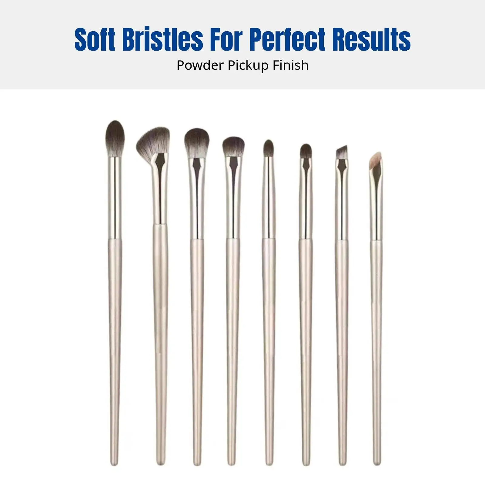 Soft Bristle Eye Shadow Brush Set with Ergonomic Design and Portable Makeup Organizer Bag