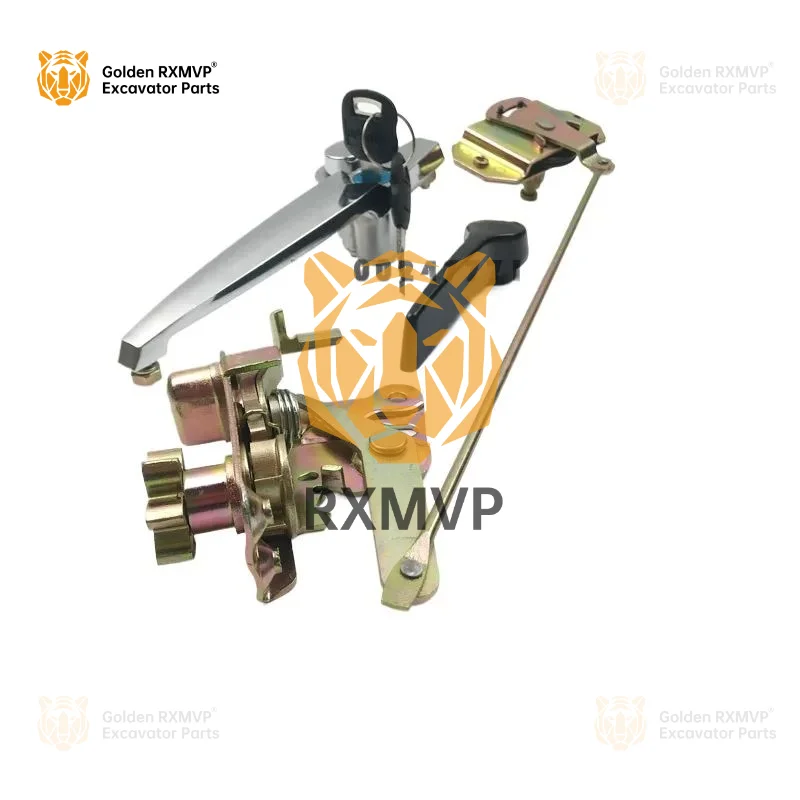 For Caterpillar Cat  200b/70b/120b Cab Door Lock Assembly Lock Block Inner And Outer Handle Excavator Accessories