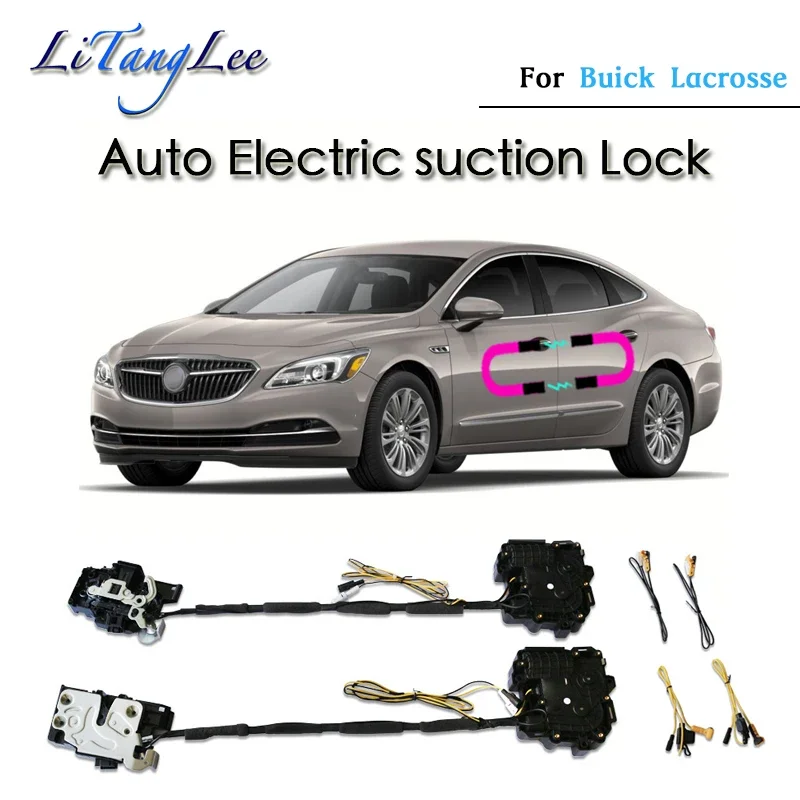 For Buick Lacrosse 2019~2024 Car Soft Close Door Latch Pass Lock Actuator Auto Electric Absorption Suction Silence Closer