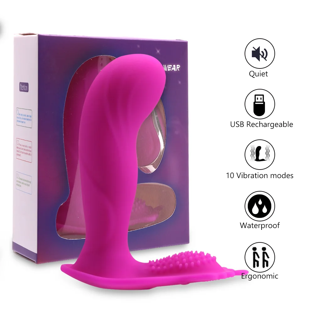 Vibrador sem fio wearable para mulheres, 10 velocidades, flertar, ovo vibratório, plugue anal, brinquedo adulto do sexo