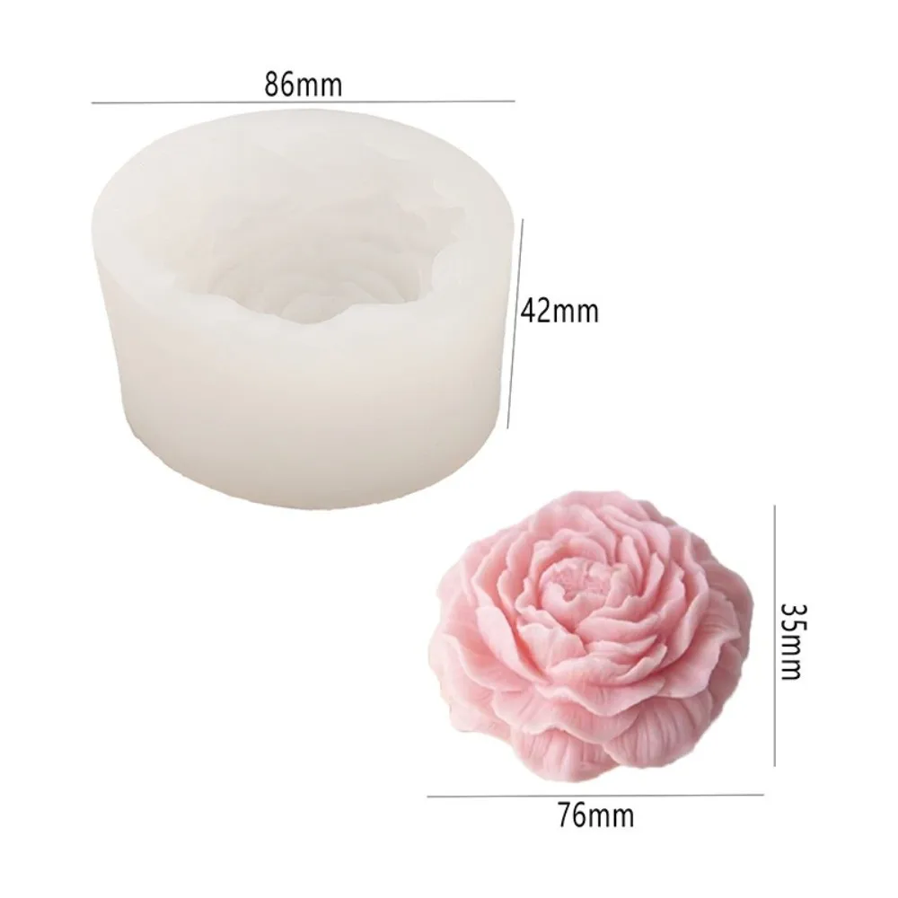 

New Silicone Candle Mold Clear Texture Easy Demold DIY Soap Mould 3D Flowers Jasmine Peony Daisy Plaster Resin Mold Home Decor