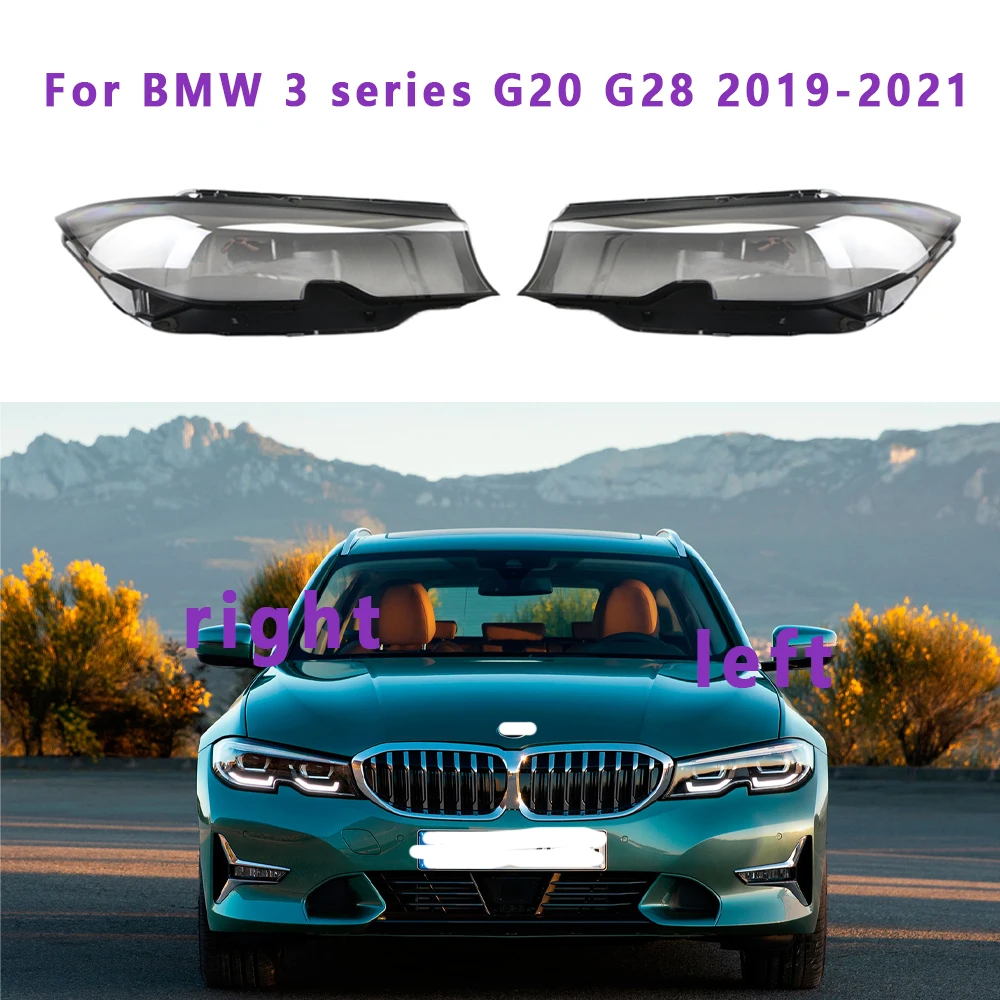 

Крышка передней фары автомобиля для BMW 3 серии G20 G28 2019 2020 2021, прозрачные абажуры для фар, корпус лампы, автомобильные аксессуары